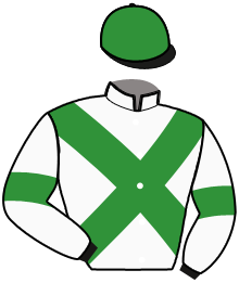 casaque portée par Mercier Malandain Mlle O. jockey du cheval de course KING LUCKY, information pmu ZETURF