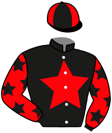 casaque portée par Pouchin A. jockey du cheval de course MAPLE TAFFY, information pmu ZETURF