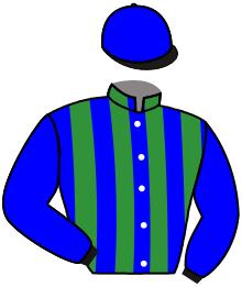 casaque portée par Michel Mlle Mic. jockey du cheval de course BAYLAGAN, information pmu ZETURF