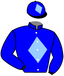 casaque portée par Salmon D. jockey du cheval de course WAPI, information pmu ZETURF