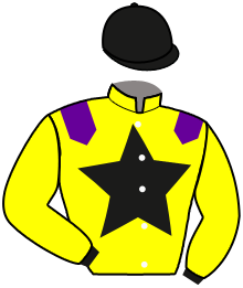 casaque portée par Herbeau E. jockey du cheval de course LACOUMA, information pmu ZETURF