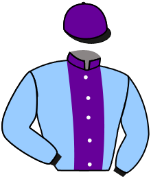 casaque portée par Reveley J. jockey du cheval de course LE PERE CELESTE, information pmu ZETURF
