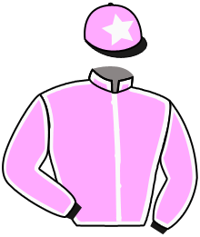 casaque portée par Pageot A. jockey du cheval de course MISSDENUO, information pmu ZETURF