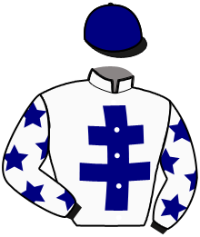 casaque portée par Andre A. jockey du cheval de course KAJAGOOGOO, information pmu ZETURF
