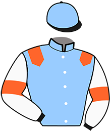 casaque portée par Vanacker B. jockey du cheval de course MARCOTTE D'ALBRET, information pmu ZETURF