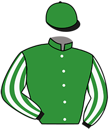 casaque portée par Peltier Mlle Tha. jockey du cheval de course HASARD BLOND, information pmu ZETURF