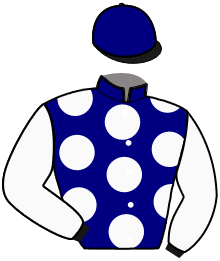 casaque portée par Lamy A. jockey du cheval de course HIJO MOKO, information pmu ZETURF