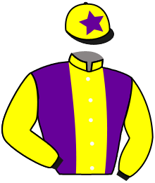 casaque portée par Veron F. jockey du cheval de course FRAICHE, information pmu ZETURF