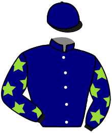 casaque portée par Bazire P. jockey du cheval de course ALAMSAR, information pmu ZETURF