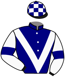 casaque portée par Guyon M. jockey du cheval de course GWO KA, information pmu ZETURF