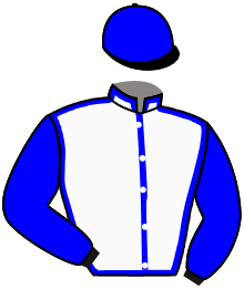 casaque portée par Weber Mlle B. jockey du cheval de course MONONOF, information pmu ZETURF