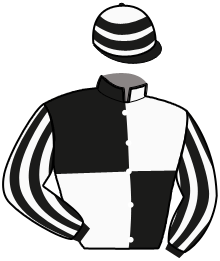 casaque portée par Marquez V. jockey du cheval de course KELLY DEVIL, information pmu ZETURF
