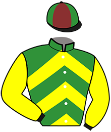 casaque portée par Duperche A. jockey du cheval de course KENAVO BELRI, information pmu ZETURF