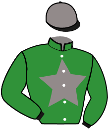 casaque portée par Koubiche Jér. jockey du cheval de course IDOLE DU MONCEL, information pmu ZETURF