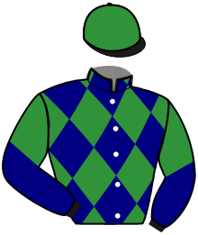 casaque portée par Ouvrie F. jockey du cheval de course ILUCE DE BEAUCAMPS, information pmu ZETURF