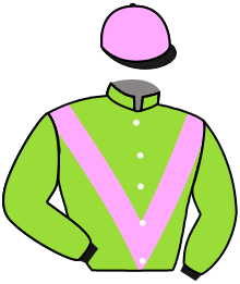 casaque portée par Pouchin A. jockey du cheval de course WOODY, information pmu ZETURF