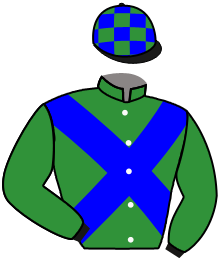casaque portée par Pouchin A. jockey du cheval de course ATLANTIC WAYS, information pmu ZETURF