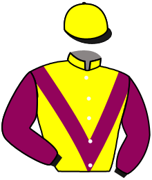 casaque portée par Madamet A. jockey du cheval de course BLUE EYED KATE, information pmu ZETURF