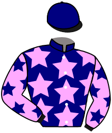 casaque portée par Guyon M. jockey du cheval de course KATHALINA, information pmu ZETURF