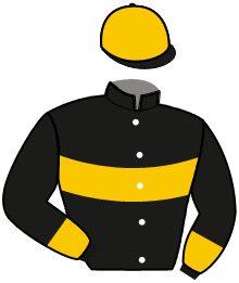casaque portée par Minopoli S. jockey du cheval de course EDO GRIF, information pmu ZETURF