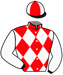 casaque portée par Abrivard M. jockey du cheval de course ELOISE GAR, information pmu ZETURF
