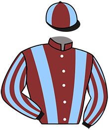 casaque portée par Gelormini G. jockey du cheval de course MAGGIORE, information pmu ZETURF