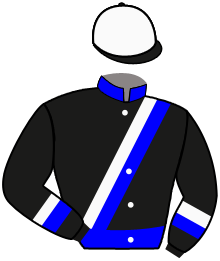 casaque portée par Barrier A. jockey du cheval de course ROSSI GARLINE, information pmu ZETURF