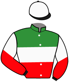 casaque portée par Abrivard A. jockey du cheval de course CALIMA DI POGGIO, information pmu ZETURF
