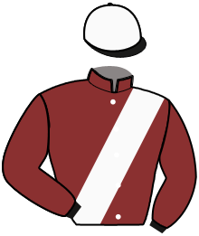 casaque portée par Legros M. jockey du cheval de course HERMES D'ECROVILLE, information pmu ZETURF
