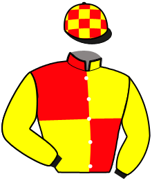 casaque portée par Collette A. jockey du cheval de course L'INTOUCHABLE, information pmu ZETURF