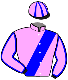 casaque portée par Mottier M. jockey du cheval de course LAREDO BAY, information pmu ZETURF