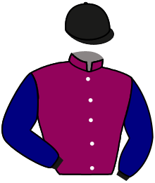 casaque portée par Madamet A. jockey du cheval de course SHE'S A TEASE, information pmu ZETURF