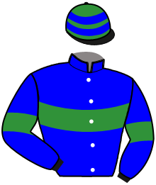 casaque portée par Issautier T. jockey du cheval de course LAURENE, information pmu ZETURF