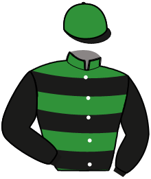 casaque portée par Lapray D. jockey du cheval de course HORIZON DU GERS, information pmu ZETURF