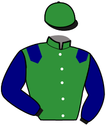 casaque portée par Ouvrie F. jockey du cheval de course LORD DE JAFA, information pmu ZETURF