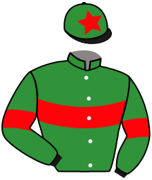 casaque portée par Le Clerc B. jockey du cheval de course ESCORT'JET, information pmu ZETURF