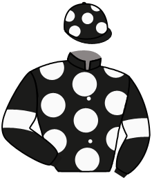 casaque portée par Madamet A. jockey du cheval de course ROYAL SHAKE, information pmu ZETURF