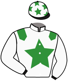 casaque portée par Abrivard A. jockey du cheval de course KARAMBAR, information pmu ZETURF