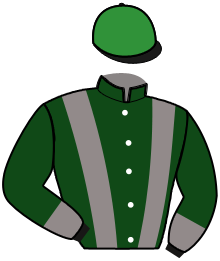 casaque portée par Gelormini G. jockey du cheval de course EDGAR SABA, information pmu ZETURF