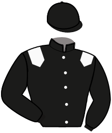 casaque portée par Barrier A. jockey du cheval de course KEEN WINNER, information pmu ZETURF