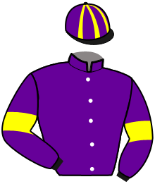 casaque portée par Delhal J. J. jockey du cheval de course MIRACLE DU COPE, information pmu ZETURF