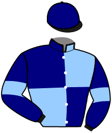casaque portée par Ploquin Pau. Ph. jockey du cheval de course MAMBO SAN LEANDRO, information pmu ZETURF