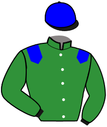 casaque portée par Duvaldestin C. jockey du cheval de course MARIBELLA, information pmu ZETURF