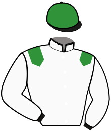 casaque portée par Ploquin Pau. Ph. jockey du cheval de course MOONLIGHT SHADOW, information pmu ZETURF