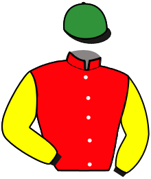 casaque portée par Baude S. jockey du cheval de course IMHOTEP MADRIK, information pmu ZETURF