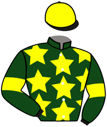 casaque portée par Courmont Y. jockey du cheval de course KALINE DE L'AIR, information pmu ZETURF