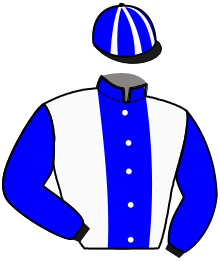 casaque portée par Herbeau E. jockey du cheval de course KASPIENNE, information pmu ZETURF