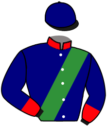 casaque portée par Guerineau F. jockey du cheval de course MYRIADE D'ORION, information pmu ZETURF