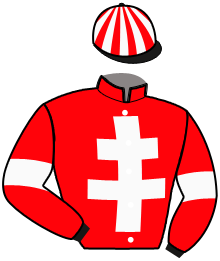 casaque portée par Verva L. jockey du cheval de course LE VENT DU HOULET, information pmu ZETURF