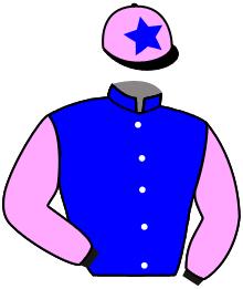 casaque portée par Velon Mlle M. jockey du cheval de course HERE I BOW, information pmu ZETURF